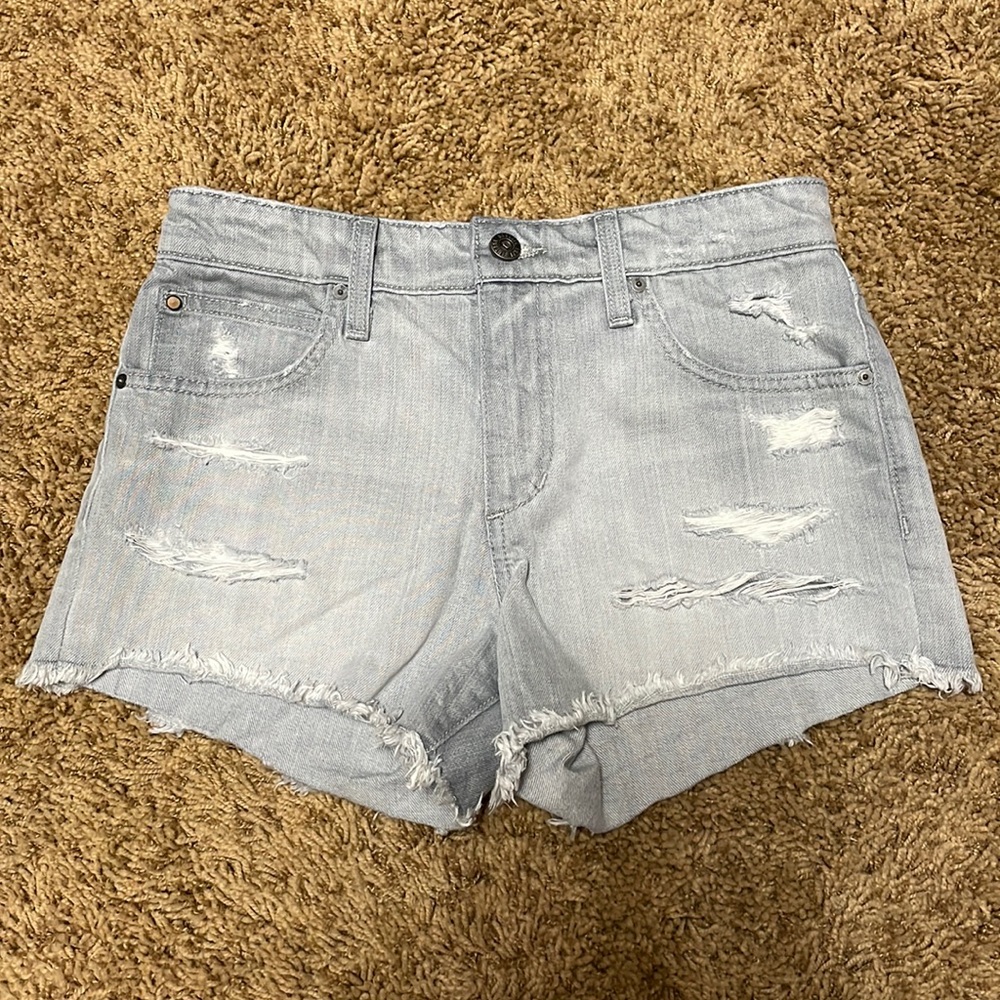 Joe’s High Waisted Grey Wash Denim Shorts sz 24